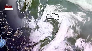 Lūk, kā šodien satelītanimācijā izskatās ciklons, kas vakar un šodien nes lietavas un vietām arī sniegu. Vācijas meteorologi tam devuši vārdu "Lorenz". | Toms Bricis LTV Laika ziņas