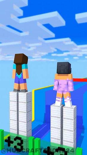 Cargo Skates Ladder Run Aphmau vs Noob #minecraft #fypviralシ | Team Aphmau