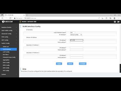 BDCOM GPON OLT (GP3600-08B) Management IP and PON Wise Vlan Configuration from GUI Mode