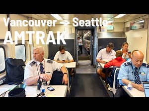 AMTRAK CASCADES 519 Vancouver to Seattle 🇺🇸🇨🇦 Train Tour 2023