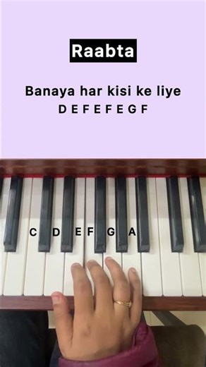 Raabta piano tutorial #pianoshorts #pianotutorial