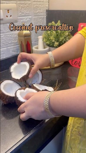 How to Store Coconut for a Long Time 🥥| Easy Coconut Preservation Tips #shorts #tipsandtricks #hack