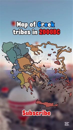 Map of ancient Greek tribes in 2000BC #greece #europe #history #ancienthistory #viral #fyp #shorts