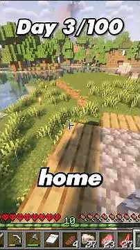 100 days - as a Noob in Hardcore Minecraft - Day 3/100 #minecraft #100days