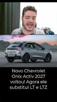 The 2021 Onix Activ arrives for R$ 116,000 with an adventurous look and turbo engine #onix #chevr...