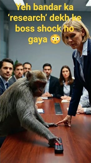 Boss Shocked! Bandar Ne Ye Twist De Diya 🤣 #shorts #monkey #comedy #shortsfeed