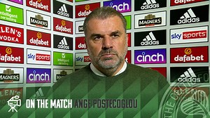 🎙 On the match with Ange Postecoglou "Great character shown by the boys to see the game out." 💬 #CELMOT | #cinchPrem | #COYBIG🍀 | Celtic FC