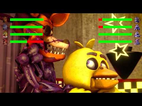 FNAF vs Toxic Animatronics with Healthbars