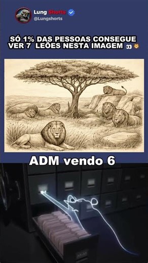SÓ 1% CONSEGUE VER OS 5 LEÕES 🦁👀