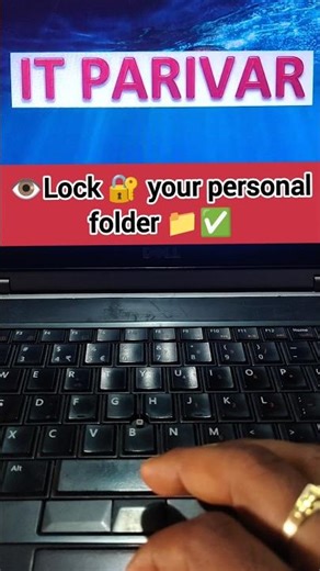 🔥 Lock your Folder 📁🔐 #folderlock #itsecurity #windows #folder #lock #itparivar #shorts