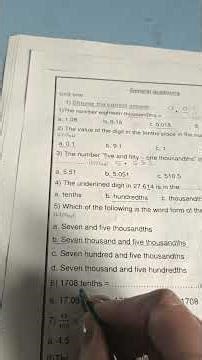 Math revision primary 5 first term unit 1 #national #maths