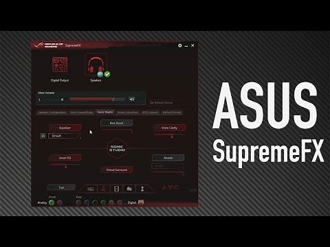 ASUS SupremeFX (Hardware Audio Adjustments for ROG Motherboards)