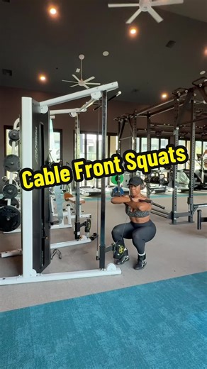 How To Do Cable Front Squats Another one of my fave glute exercises. Try doing 3 x 12 Reps ~ Click link in my bio for my online training packages and nutrition ebooks~ #frontsquats #cablesquats #beginnerworkout