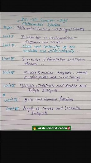 🎯Bsc 1st semester/year math syllabus 2025 | bsc 1st year 1st semester math syllabus |#bscmaths🔥