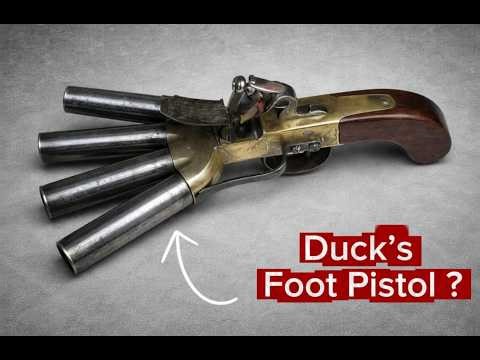 A super strange gun shaped like a "duck foot" during WWII.