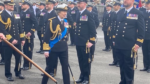 Princess Anne Welcomes New Navy Officers