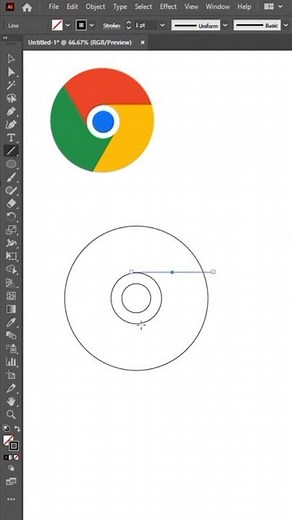 Create Google Chrome Logo in Adobe Illustrator | Quick Tutorial - WhatexOri