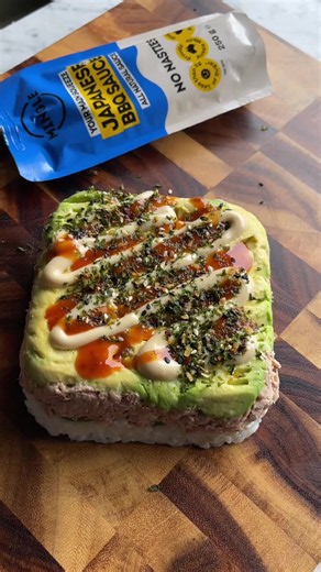 Lazy Sushi Hack: Tuna Avocado Sushi Brick Recipe