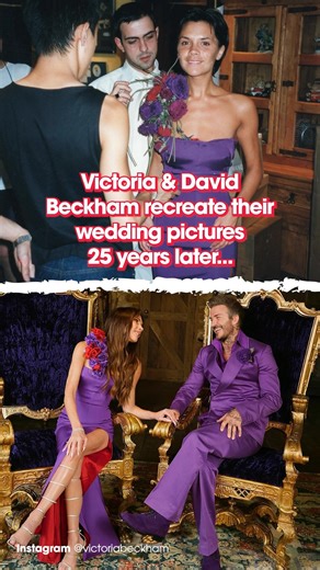 2.3M views · 12K reactions | David and Victoria recreating their wedding pics 25 years later is iconic! 朗 | Heart | Facebook