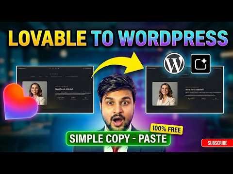 Lovable To Wordpress In Minutes : 100% Free & Editable ( NO CODE + GOOGLE AI STUDIO )