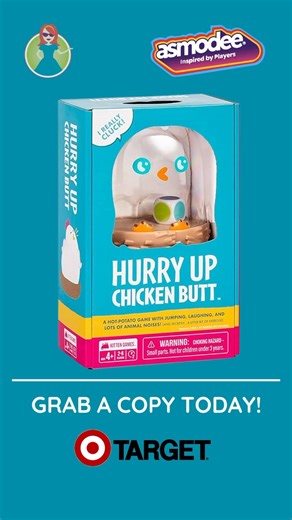 🐔 HURRY UP, CHICKEN BUTT! 🐥 Get ready for fast-paced, screen-free fun the whole family will love! 🥳 Hurry Up Chicken Butt is the hilarious, high-energy game that gets everyone laughing, moving, and bonding together. This hilariously chaotic game from the makers of Exploding Kittens is a must-have for families with kids aged 7 . ✅ Quick to play (only 2 minutes per round!) ✅ Easy for kids and adults to jump in ✅ Sparks creativity and gets everyone active Perfect for parties, family nights, or a