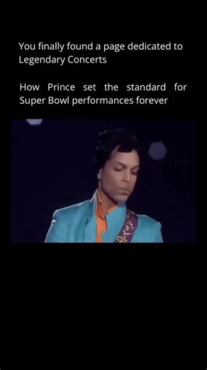 Legendary Concerts on Instagram: "When Prince took the stage at Super Bowl XLI in Miami, he quietly reset what a halftime performance could be. Playing live in heavy rain, Prince leaned into the conditions instead of fighting them, opening with “We Will Rock You” before tearing through “Let’s Go Crazy,” “Baby I’m a Star,” and covers like Foo Fighters’ “Best of You,” all while delivering razor sharp guitar work with no backing safety net. The moment “Purple Rain” hit, with rain pouring down and h