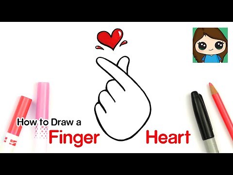 How to Draw a Tumblr Korean Finger Heart Symbol #4