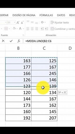 Como hallar la Moda en Excel #shorts