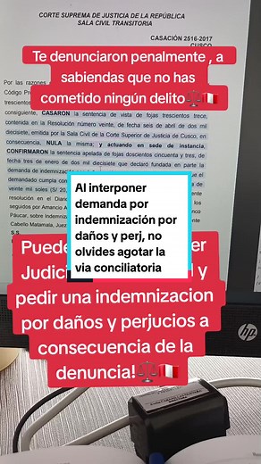 Indemnización por denuncias penales falsas en Perú ⚖️🇵🇪