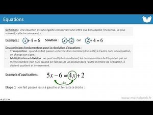 Résoudre une équation - Cours de maths