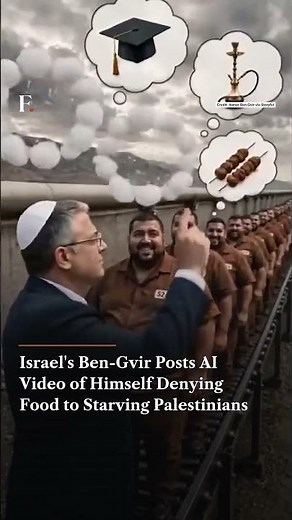 Israel's Ben Gvir Posts AI Video of Himself Denying Food to Starving Palestinians | N18 G