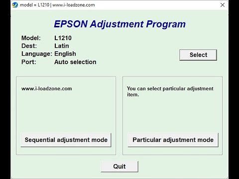 How to Reset Epson L1210 Using Resetter