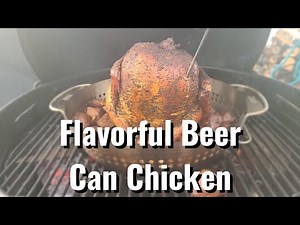 How to Smoke a Beer Can Chicken on Weber Kettle I BBQ CHICKEN RECIPE