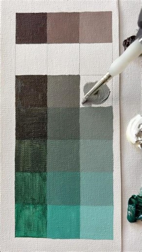 Burnt Umber x Viridian #viridian #colormixing