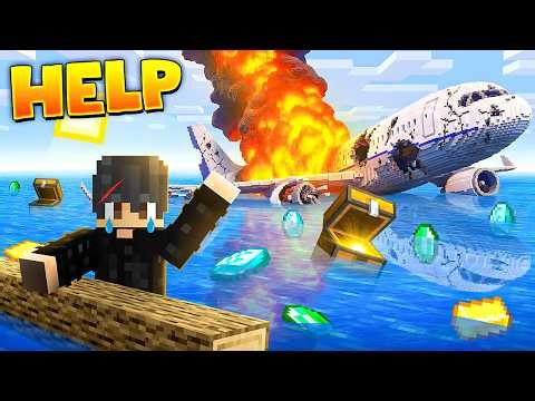 Surviving a PLANE CRASH in Minecraft...