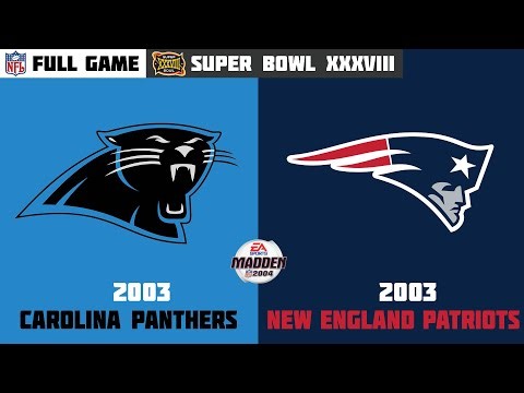 Madden NFL 2004 Historic Teams - 2003 Carolina Panthers vs 2003 New England Patriots | Super Bowl 38