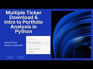 How to Download Data for Multiple Stocks in Python & Intro to Portfolio Analysis