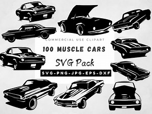 Classic Car SVG Bundle, Vintage Car Svg, Muscle Car Svg, Race Car Svg, Classic Vintage Hot Rod Car Svg, Car Silhouette Svg, Car Clipart - Etsy