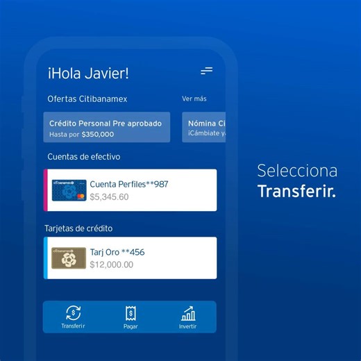 41K views · 11 reactions | Transfiere dinero a otras cuentas, sin salir de casa, con Citibanamex Móvil. Recuerda que antes debes de dar de alta una cuenta, descubre cómo aquí: https://bit.ly/2YKCsEz | Banamex | Facebook