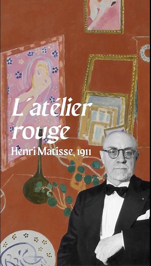 “L’atelier rouge”, de Henri Matisse, es una obra emblemática en la que representó su estudio de trabajo, considerado su espacio más querido y la cuna de sus creaciones. En lugar de hacer un autorretrato, retrató sus cuadros para expresar su identidad. Este óleo sobre lienzo (1.81 × 2.19 m) es una representación enigmática de su espacio de trabajo: los muebles están silueteados sobre color rojo, y varias de sus obras aparecen destacadas, entre ellas “Le luxe II” y “El joven marinero II”. Matisse,