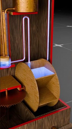 How This Ancient Water Clock Actually Worked #3danimation #history #engineeringmarvels
