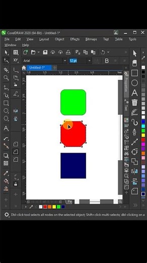 corner curve tutorial coreldraw #shorts #digigraphix