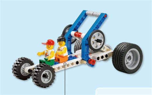 lego9686-10-飞轮车，利用飞轮系统来存储能量，学习能量之间的转化