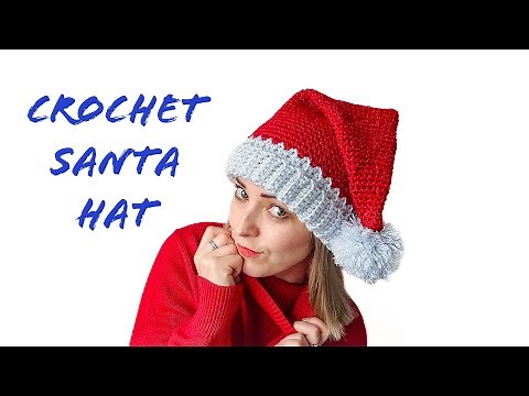 Crochet SANTA HAT for beginners EASY