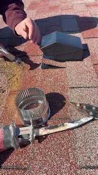 Installing bathroom roof vent #bluecollar #roofing #vent #bathroom #diy #trending #construction