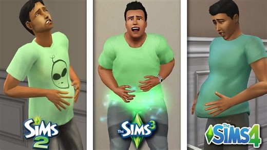 模拟人生系列对比（2 vs 3 vs 4）之外星人导致的怀孕