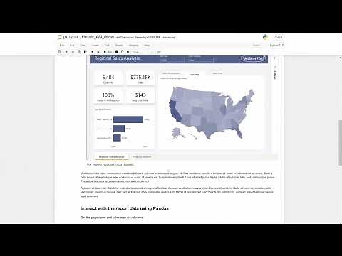 Embed and visualize with Power BI in Jupyter Notebooks
