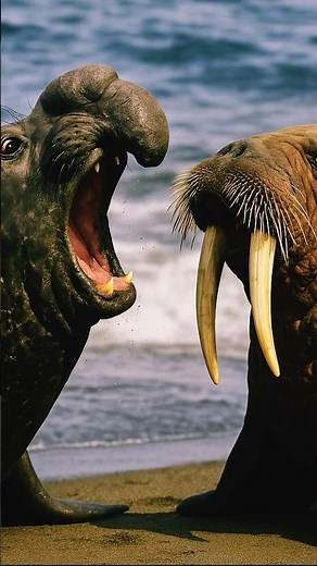 Elephant Seal versus walrus Who do you think would win in a fight?