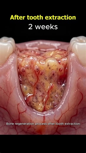 Bone regeneration process after tooth extraction #dental #dentistry #teeth #bone #asmr #tooth