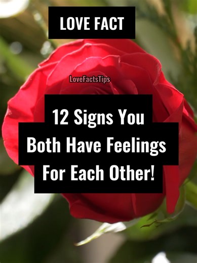 12 signs you both have feelings for each other 🌹😍🥰 #psychologyfacts #Love #crush #facts